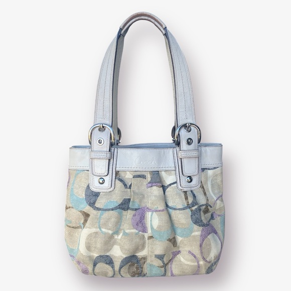 Coach Handbags - Coach Soho Optic Art Pleated Linen Tote